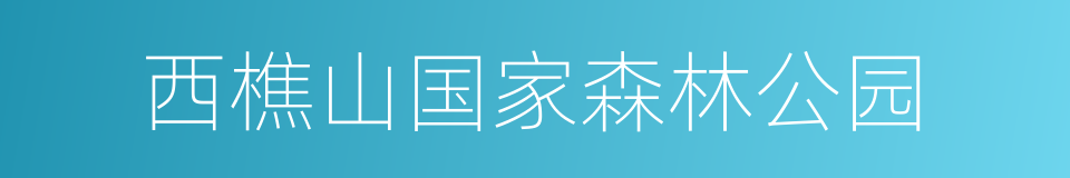 西樵山国家森林公园的同义词