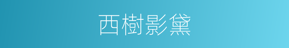 西樹影黛的同義詞