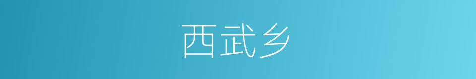 西武乡的同义词