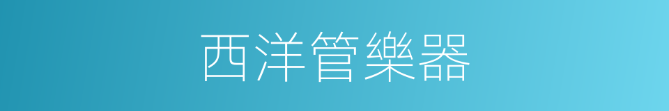 西洋管樂器的同義詞