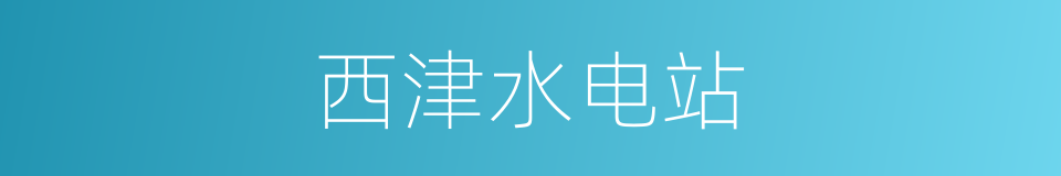西津水电站的同义词