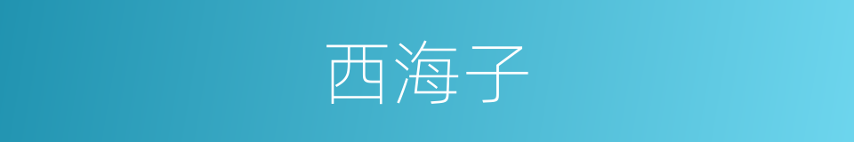 西海子的同义词