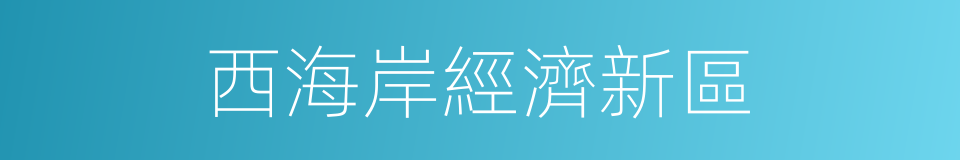 西海岸經濟新區的同義詞