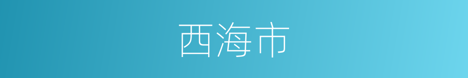 西海市的同义词