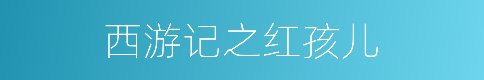 西游记之红孩儿的同义词