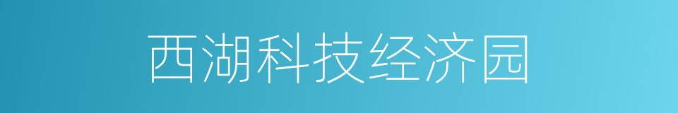西湖科技经济园的同义词