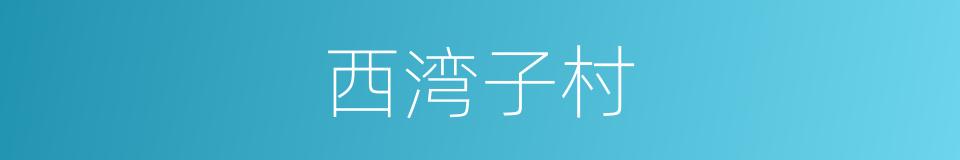 西湾子村的同义词