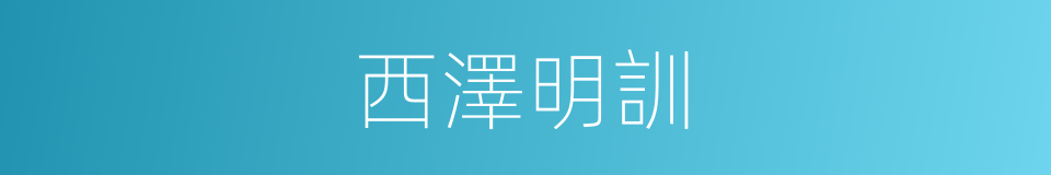 西澤明訓的同義詞