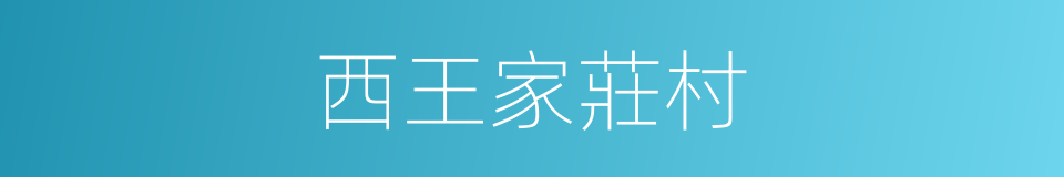 西王家莊村的同義詞