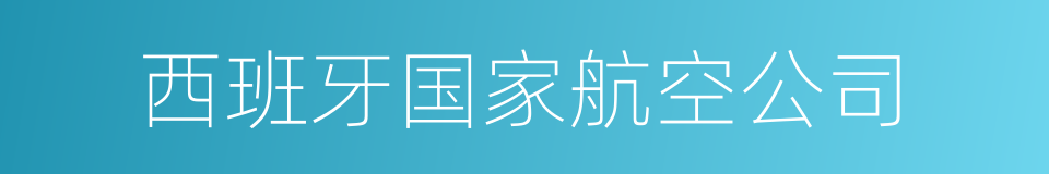 西班牙国家航空公司的同义词