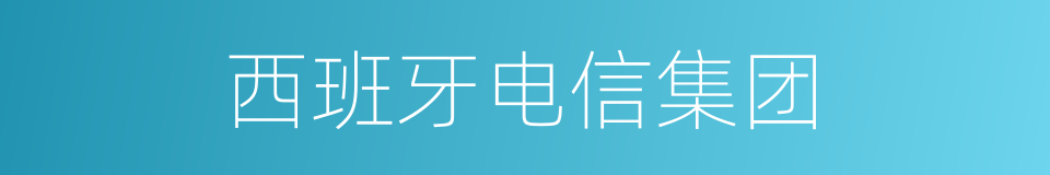 西班牙电信集团的同义词