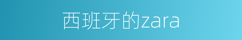 西班牙的zara的同义词