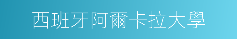 西班牙阿爾卡拉大學的同義詞