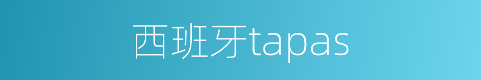西班牙tapas的同义词