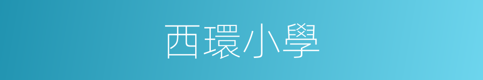 西環小學的同義詞