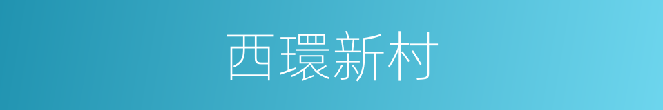 西環新村的同義詞
