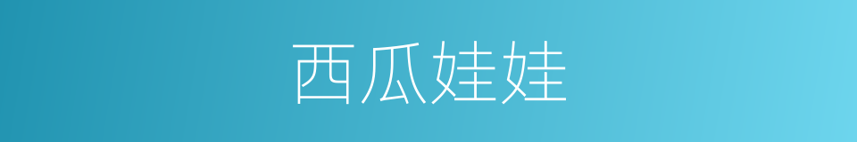 西瓜娃娃的同义词