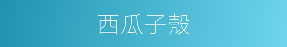 西瓜子殼的同義詞