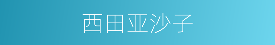 西田亚沙子的同义词