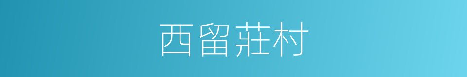 西留莊村的同義詞