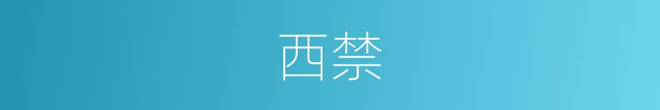 西禁的同义词