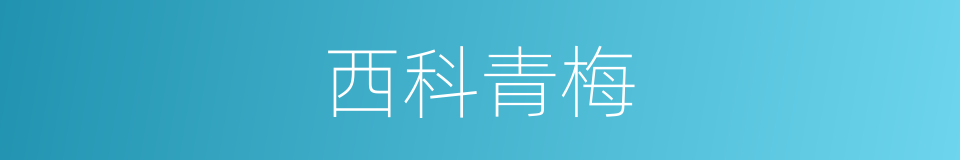 西科青梅的同义词