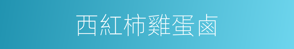 西紅柿雞蛋鹵的同義詞