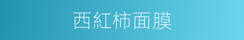西紅柿面膜的同義詞