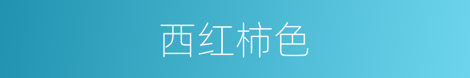 西红柿色的同义词