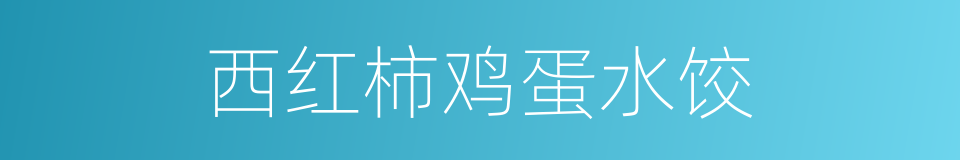 西红柿鸡蛋水饺的同义词