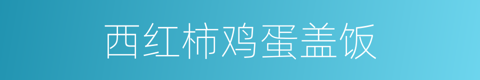 西红柿鸡蛋盖饭的意思