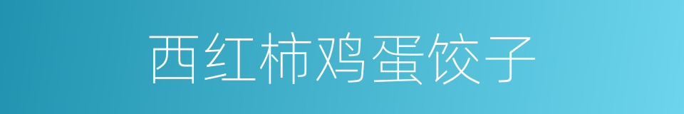 西红柿鸡蛋饺子的同义词