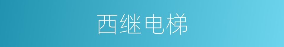 西继电梯的同义词