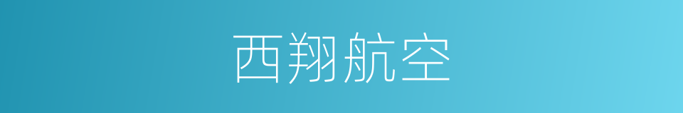 西翔航空的同义词