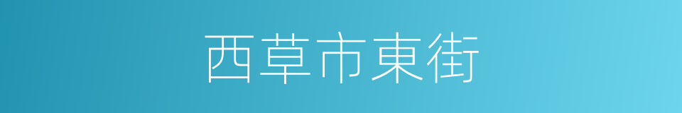 西草市東街的同義詞