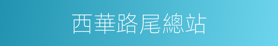 西華路尾總站的同義詞