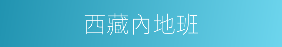 西藏內地班的同義詞