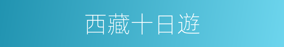 西藏十日遊的同義詞