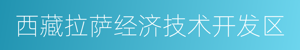 西藏拉萨经济技术开发区的同义词