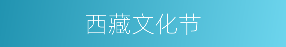 西藏文化节的同义词