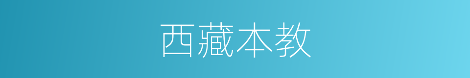 西藏本教的同义词