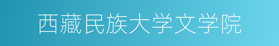 西藏民族大学文学院的同义词