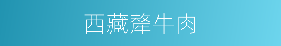 西藏犛牛肉的同義詞