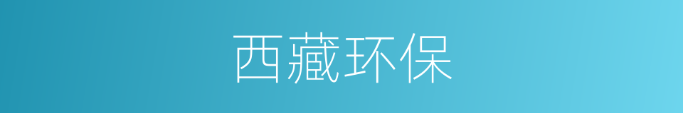 西藏环保的同义词