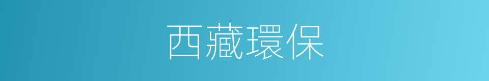 西藏環保的同義詞