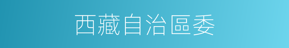 西藏自治區委的同義詞