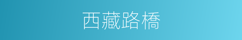 西藏路橋的同義詞