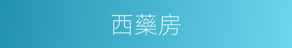 西藥房的同義詞