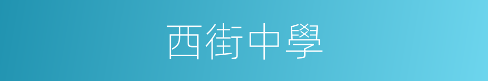 西街中學的同義詞