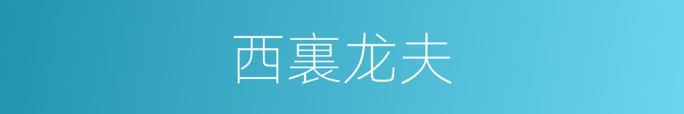 西裏龙夫的同義詞